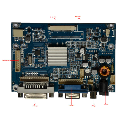 DVI إشارة تحكم LCD المدخلات ل TTL TFT-LCD