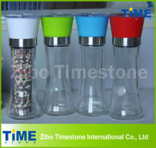 Hot Sale Colorful Glass Manual Spice Grinders (TM20140412)
