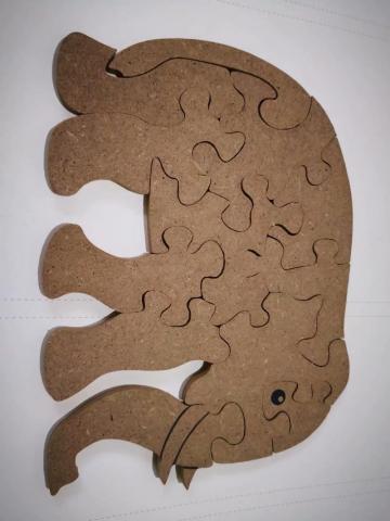 MDF elephant shape puzzle