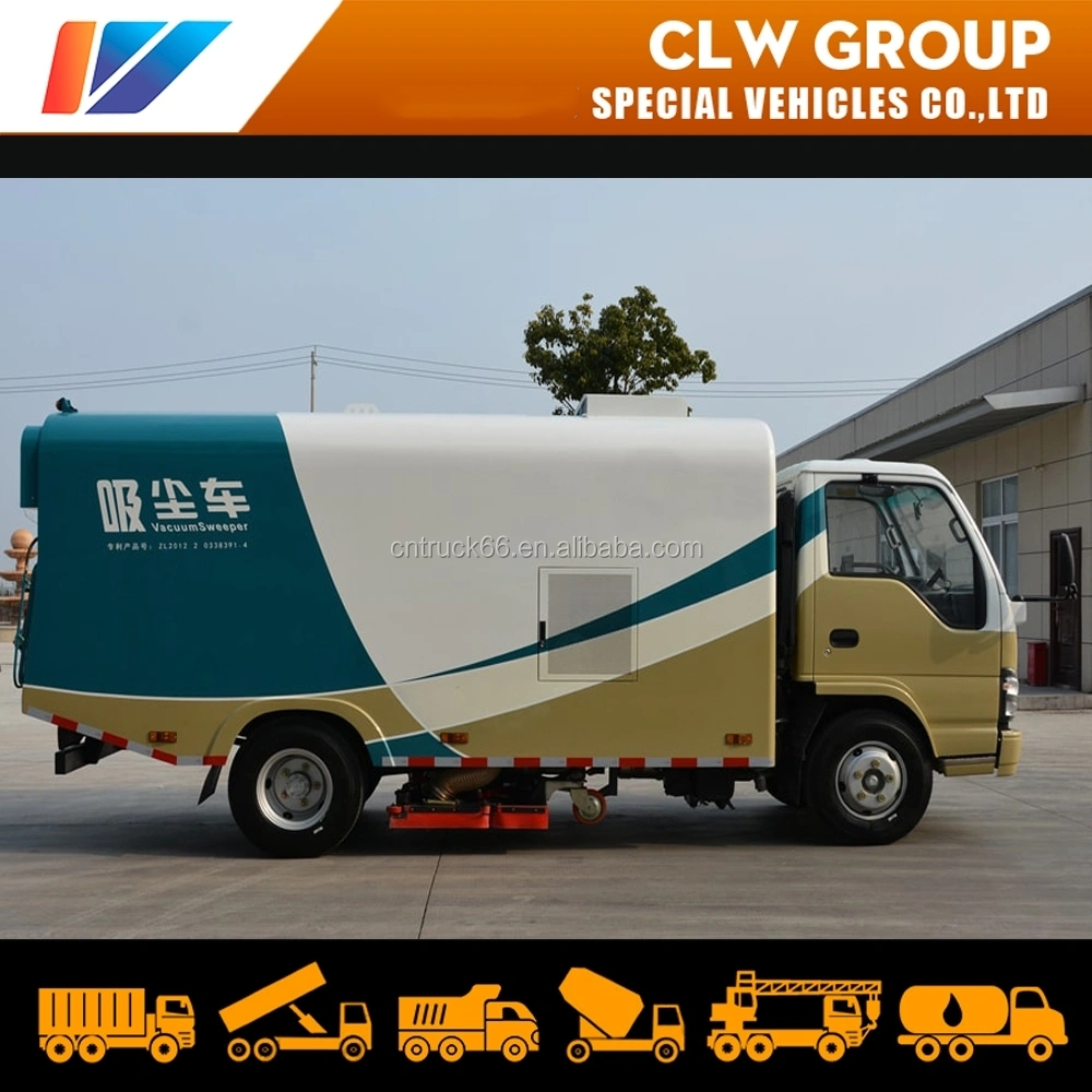 日本 i 铃 5 吨道路真空扫地机6-7cbm 喷水喷头除尘清洁吸尘车