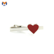 Getlman steel tie clip engrav heart shape