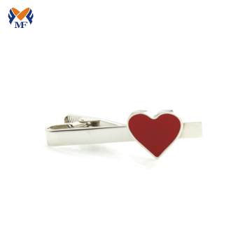Getlman steel tie clip engrav heart shape