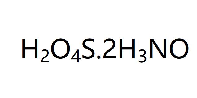 Hydroxylamine Sulfate CAS 10039-54-0 ด้วยความบริสุทธิ์สูง