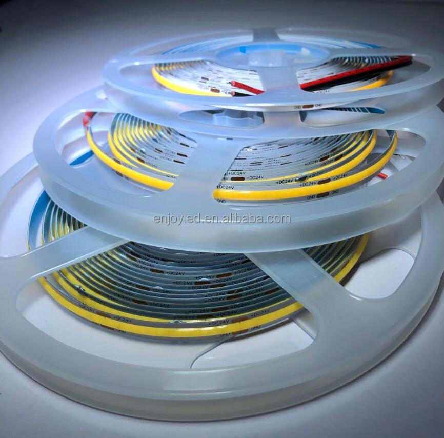 high density led tape ribbon light 8mm ip20 9w/m white warm white dotless flexible cob led strip