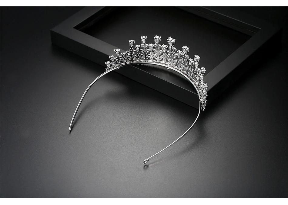 Luxury Rhinestone CZ Wedding Tiara Hair Accessories