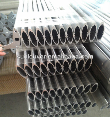 Aluminum louvers for construction exterior window frames