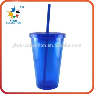 Plastic drinking mug Straw cup - 16OZ