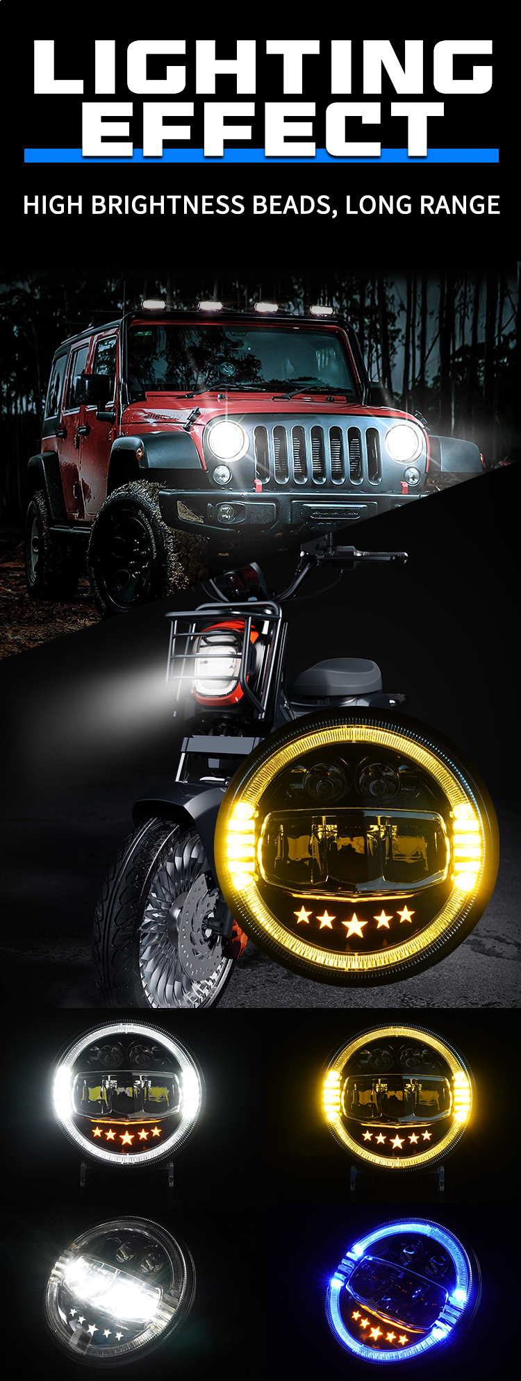 Motorcycle led headlights Motorcycle led headlights