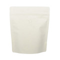 Custom coffee bag white kraft standing bag with label