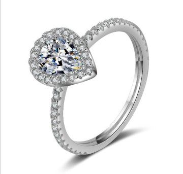 Hot Sale Pear Moissanite 14K Gold Engagement Ring