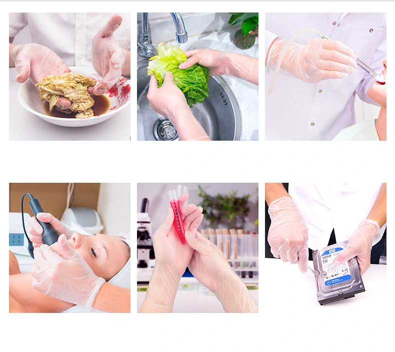 Factory Direct Wholesale Custom Food Grade Household Cleaning Safety Gloves Disposable Transparent PVC Hand Gloves