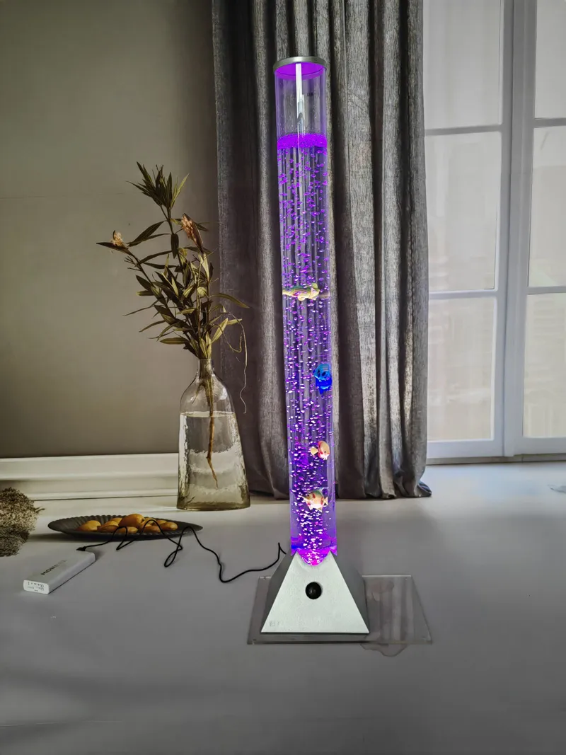 Vibrant LED Fantasy Bubble Aquarium with Colorful Fish and Light Effects