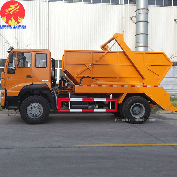 Sinotruck Howo 4X4 10cbm skip loader garbage container truck
