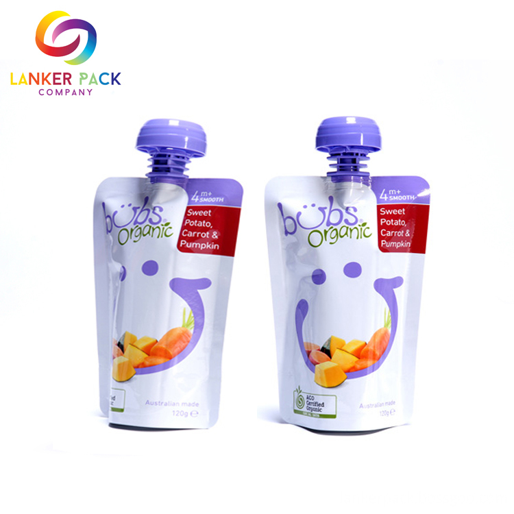 Healthy Customize Baby Spout Pouch For Friut Juice And Jelly