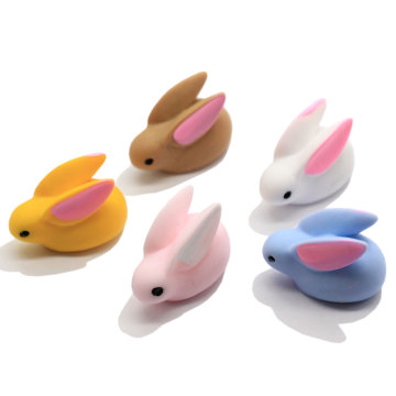 New Arrived 3D Resin Rabbit DIY Craft Artificial Kawaii Animal Children Fairy Garden Toy Gifts Home Decoration