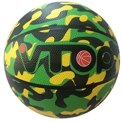 Camouflage Design Rubber Material Basketball Size 7