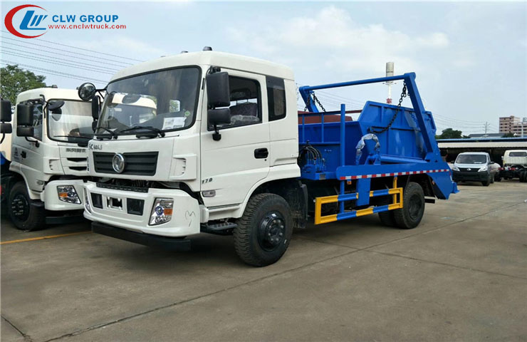 Dongfeng CUMMINS 170hp تخطي شاحنة لجمع القمامة