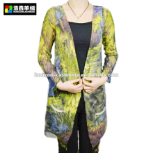 Women Long Cashmere Cardigan, Full Print Long Cardigan