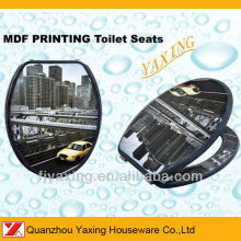 Yaxing high quality mould wood printed western toilet seat