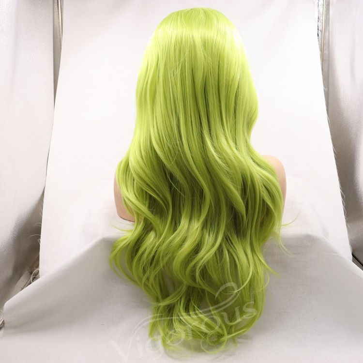 Vigorous Easy Install wave hair Lace Front Wig Natural Color Synthetic Wigs No Gel Wig Heat Resistant Fiber Hair for women