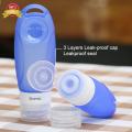 Kit de bouteille de voyage étanche, fuite de 100 ml Silicone, bouteille de voyage en silicone