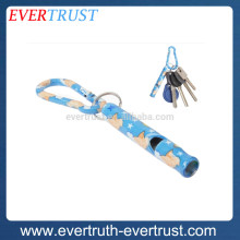promotional custom emergency whistle with keychain