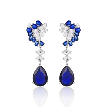 Fashion Sapphire Pendant Earrings