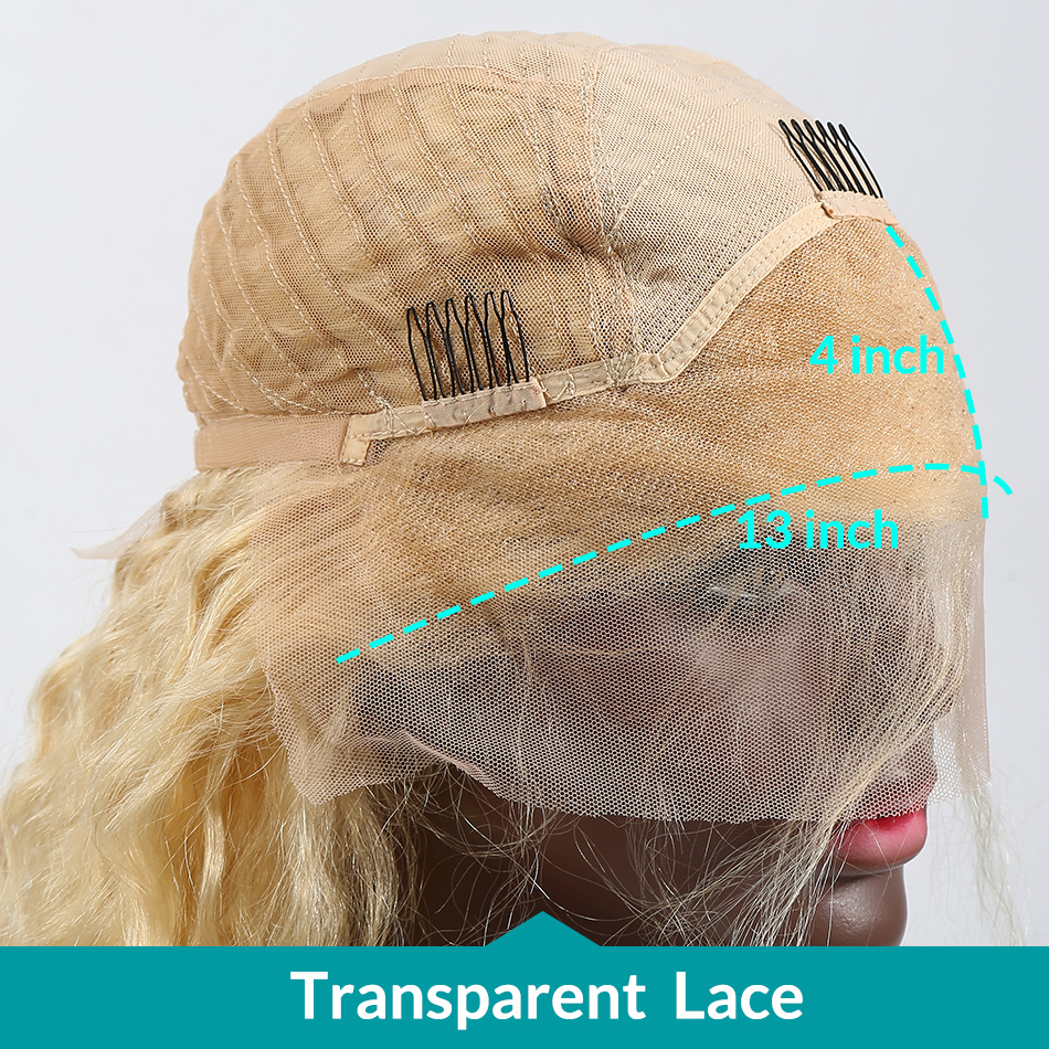 100% Virgin Blonde 613 Russian Hair Curly Front Lace Wig, Hd Transparent Film Thin Swiss Lace Wholesale Full Lace Wigs Vendors