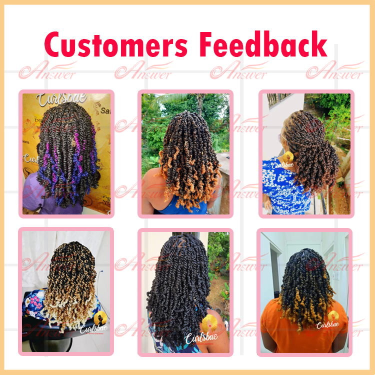 Factory Price Spring Twist Curly Wavy Hair for Women Synthetic Fiber Hair Wavy Crochet Hair Extension