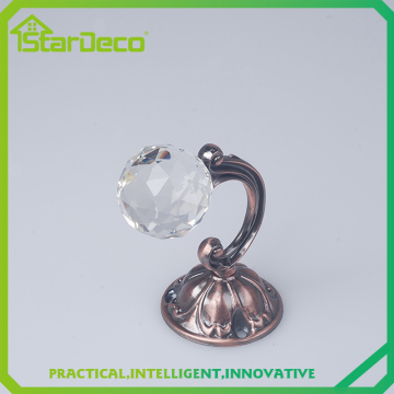 Fashion design modern curtain hook / fancy glass finial curtain hook