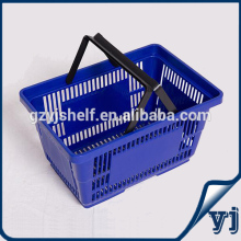 Bult-in Black Hand Plastic Shopping Basket