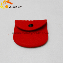 Red small simple design felt wallet