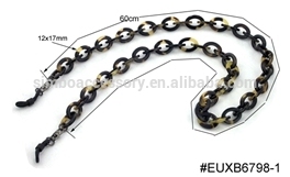 acetate oval link chain glasses cord,acetate glasses chain,glasses rope,high end glasses accessories,hot new product for 2017