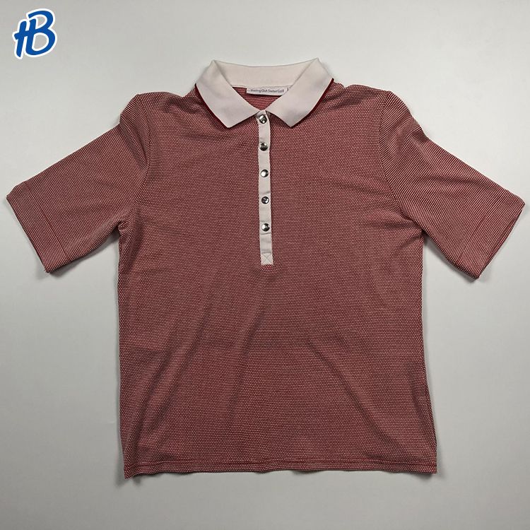 Chemises de sport de polo blanc rouge pour hommes