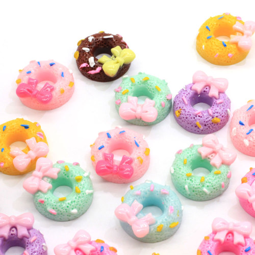 20mm Kawaii Mini Donut Żywica Nail Art Charms do dekoracji DIY Craft;