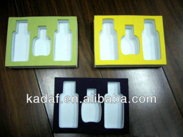 Custom foam inserts for bottles, glass tube,cosmetic,jewellery etc.,eva foam inserts,epe foam inserts,custom foam inlay
