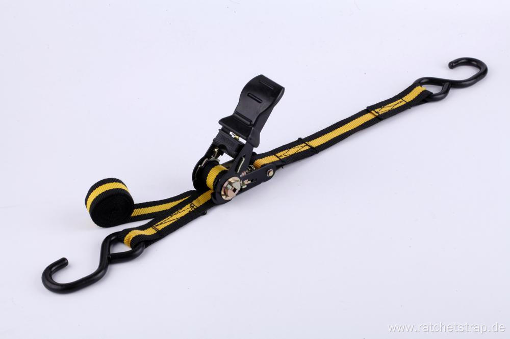 Ergonomic Handle Ratchet Tie Down Straps with S Hooks