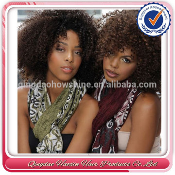 7A 2015 new products peruvian curly short afro wigs for black women