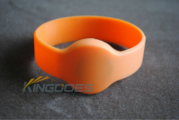 13.56MHz TK4100 RFID Silicone Wristband Customised Color