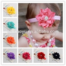 2015 New baby flower headband girl hairband colorful headband with flower