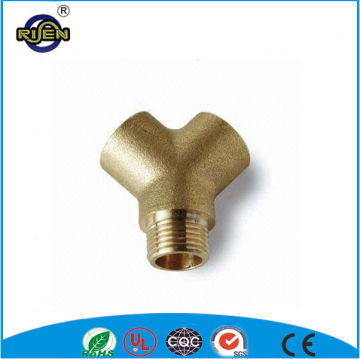 sanitary brass tee y branch pipe fitting