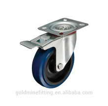 top plate blue with brake elastic caster wheels