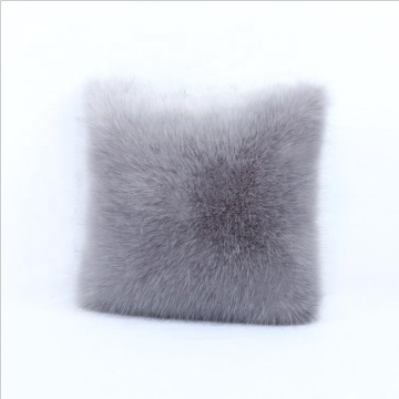 Faux Rabbit Fur Decorative Square Throw Pillow Covers Set Cushion Cases Pillowcases for Sofa Bedroom Car