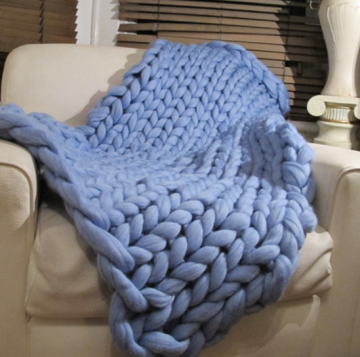 Wholesale Giant Merino Chunky Knit Wool Blanket
