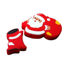 Portable Novelty Silicone Usb Flash Drive With Beautiful Christmas