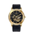 Flower Pattern Women Leather Pearl Watch