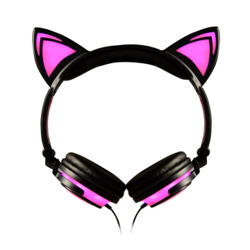 Soft Skin Friendly Glowing Cat Ear Headphone