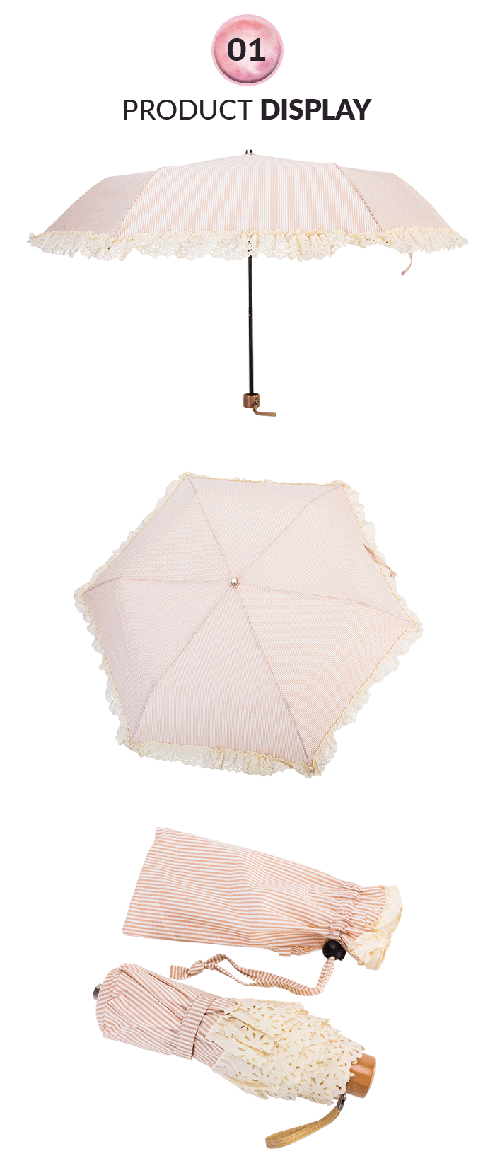 Laced Foldable Umbrella