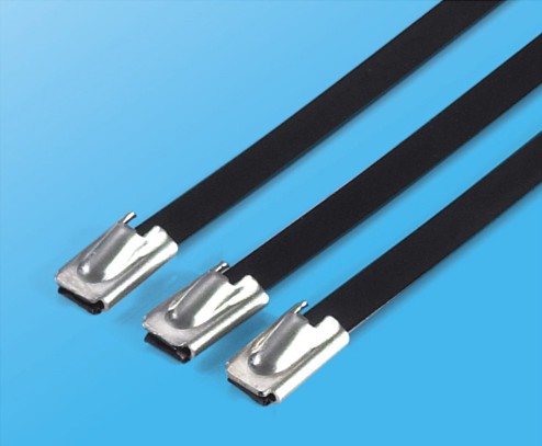 Hotsale 18/8 18/10 18/0 Coated PVC Self Locking Stainless Steel Cable Tie with Ladder, Steel Cable Bands, Cable Marker