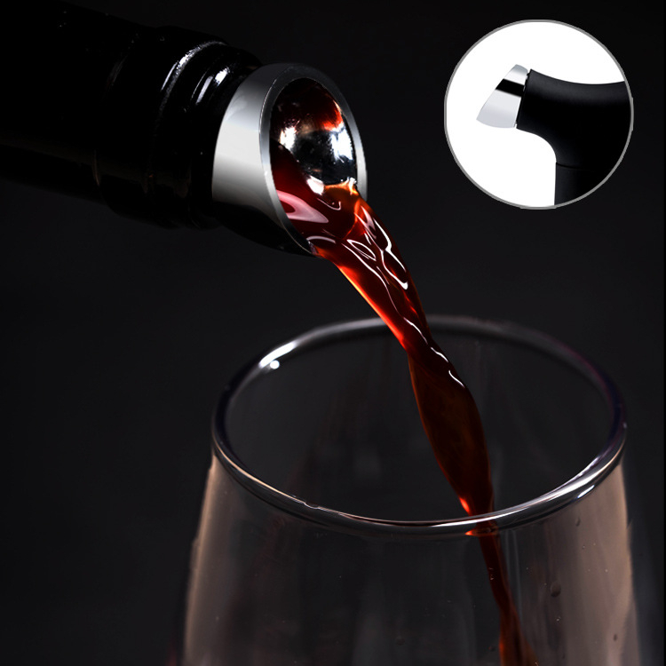 2022 New Arrival Multifunctional Wine Bottle Opener 4 in 1 Spiral Wine stopper Pourer Tin Foil Cutting Corkscrews
